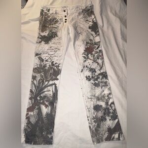 GIGI MODA NWOT Unique Jeans Italian Mosaic Print Size XL (see measurements)